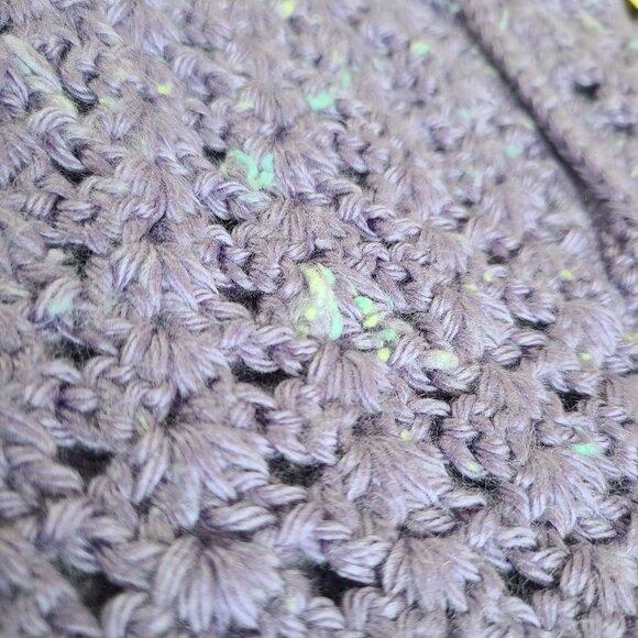 Handmade Crochet Baby Cardigan & Skirt Set Purple Size 18 months - 2T - Picture 6 of 11